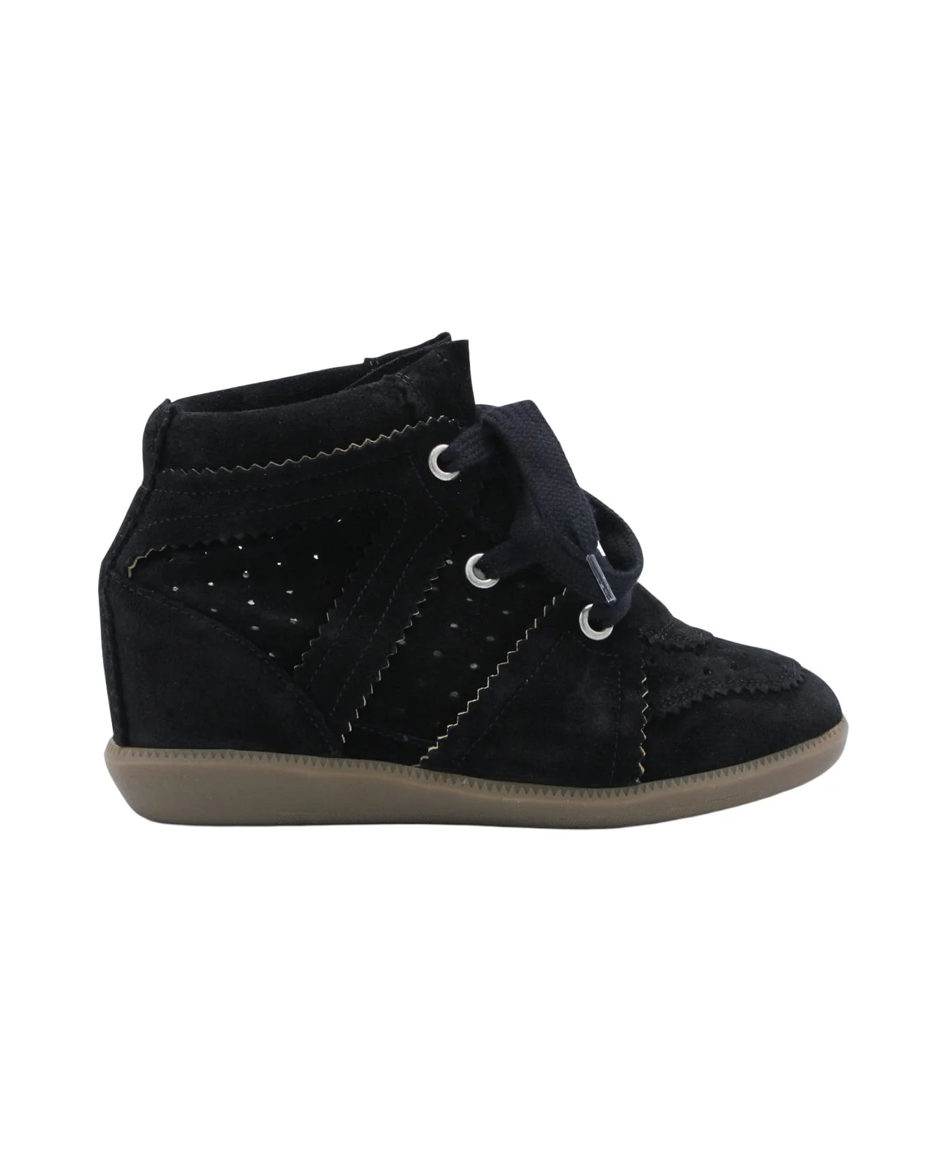 Black Suede Bobby Sneakers - 1