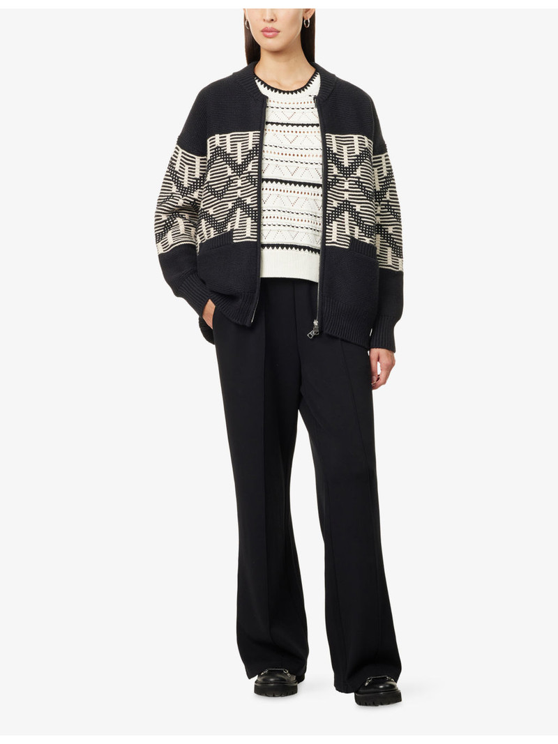 VARLEY Linnea Fairisle Patterned Cotton-Wool Blend Jacket outlook