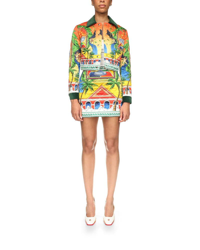 CASABLANCA Triomphe D'Orange Quilted Cropped Jacket | Casablanca Paris outlook