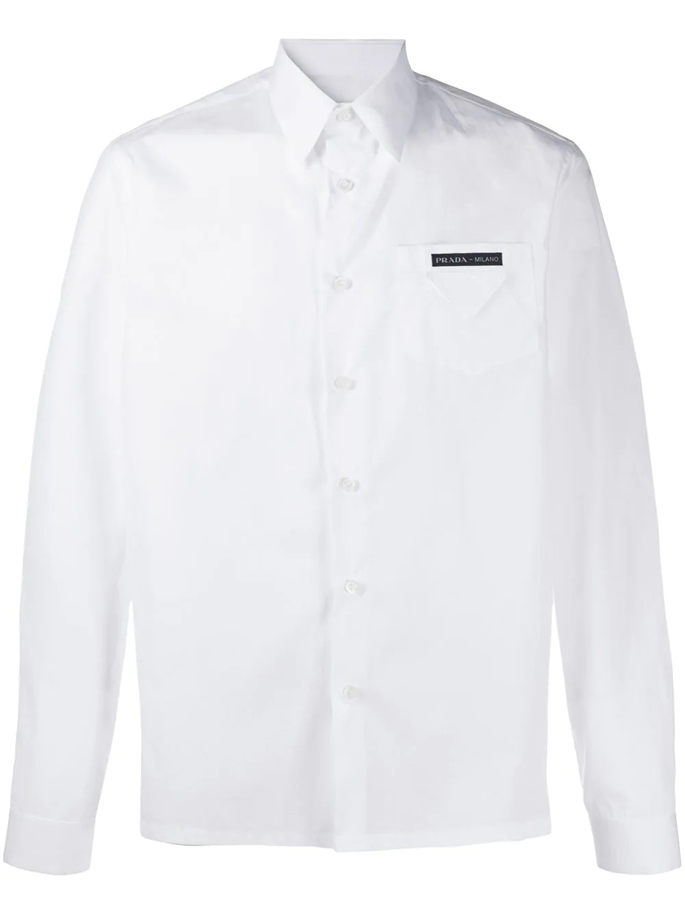 pocket logo buttoned shirt - 1