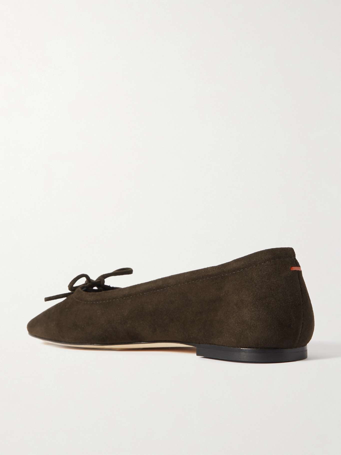 Delfina bow-detailed suede ballet flats - 3