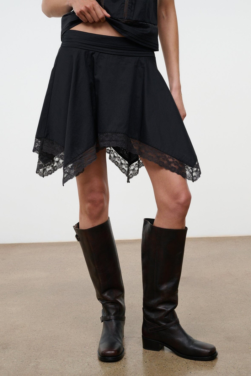 STAUD LAYLA SKIRT BLACK 4