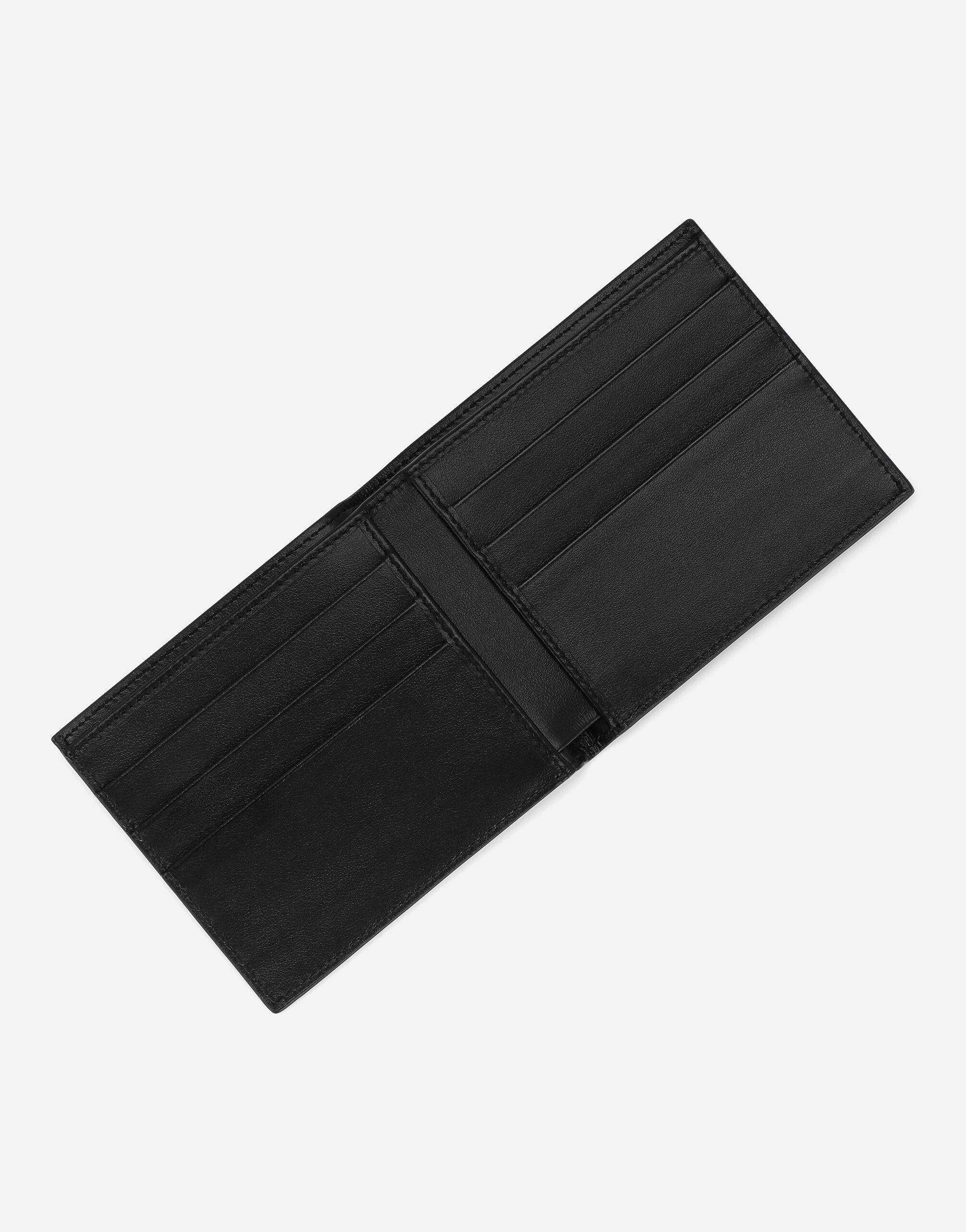 Calfskin bifold wallet with logo - 4