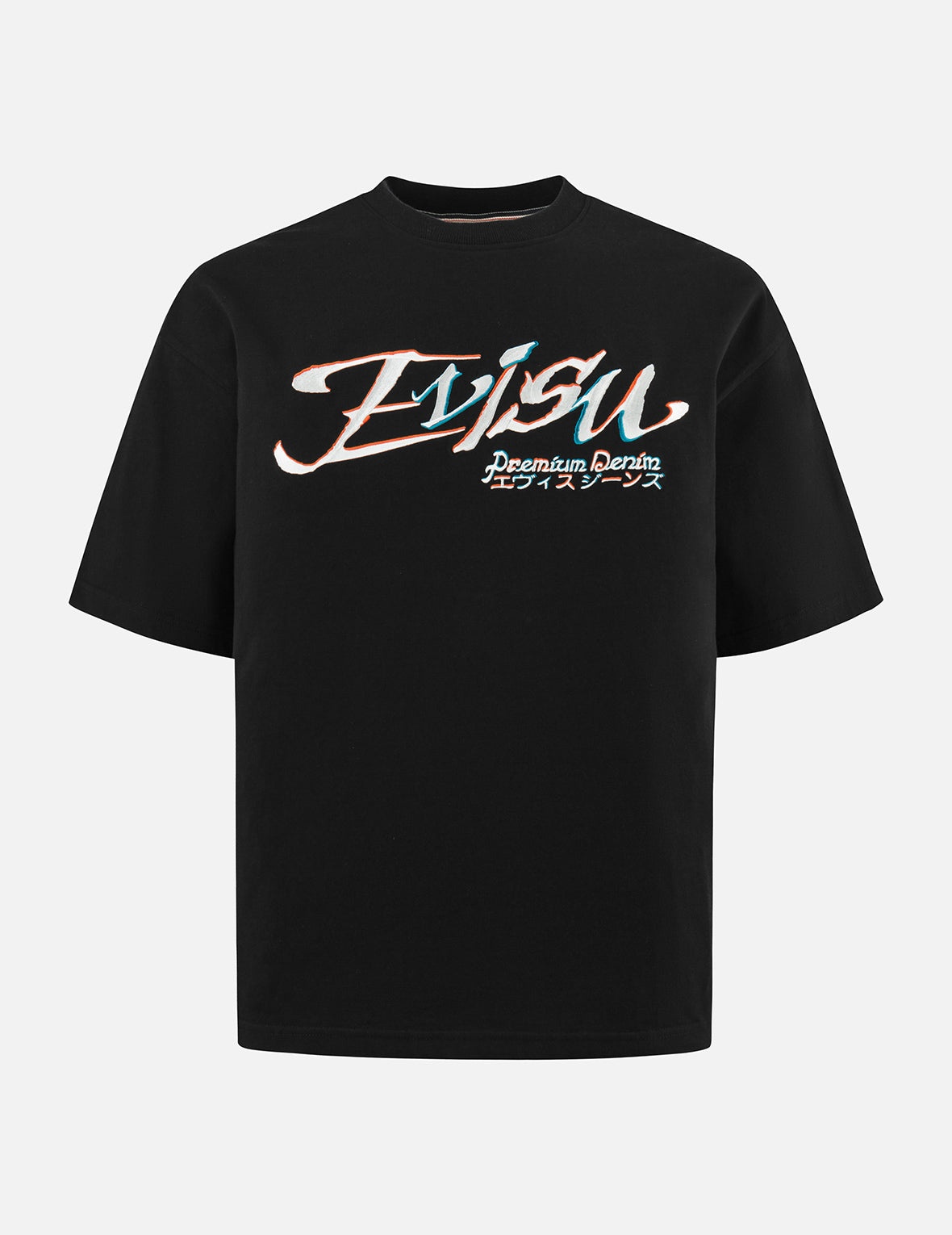 Logo and Kamon Embroidery Loose Fit T-Shirt - 2