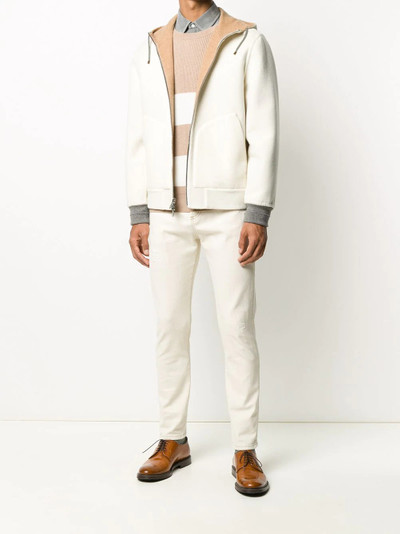 Brunello Cucinelli reversible knitted hoodie outlook