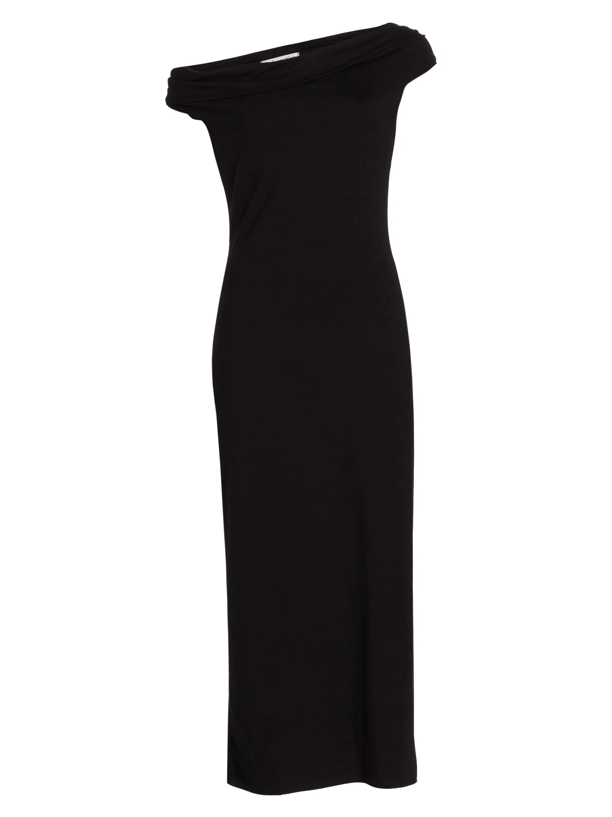Women's Jaman Draped One-Shoulder Midi-Dress - Black - 1