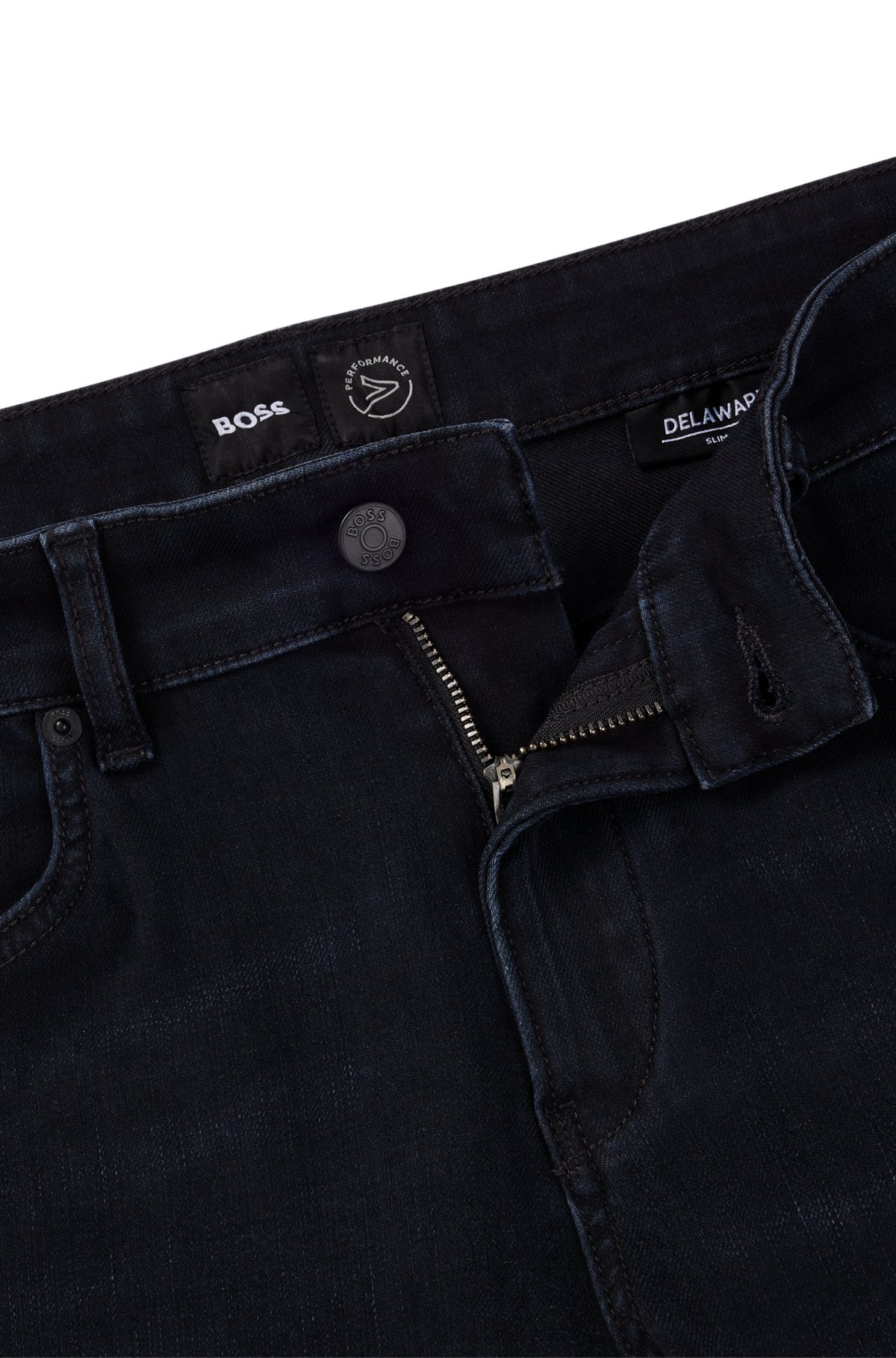 SLIM-FIT JEANS IN BLUE COZY-KNIT DENIM - 6