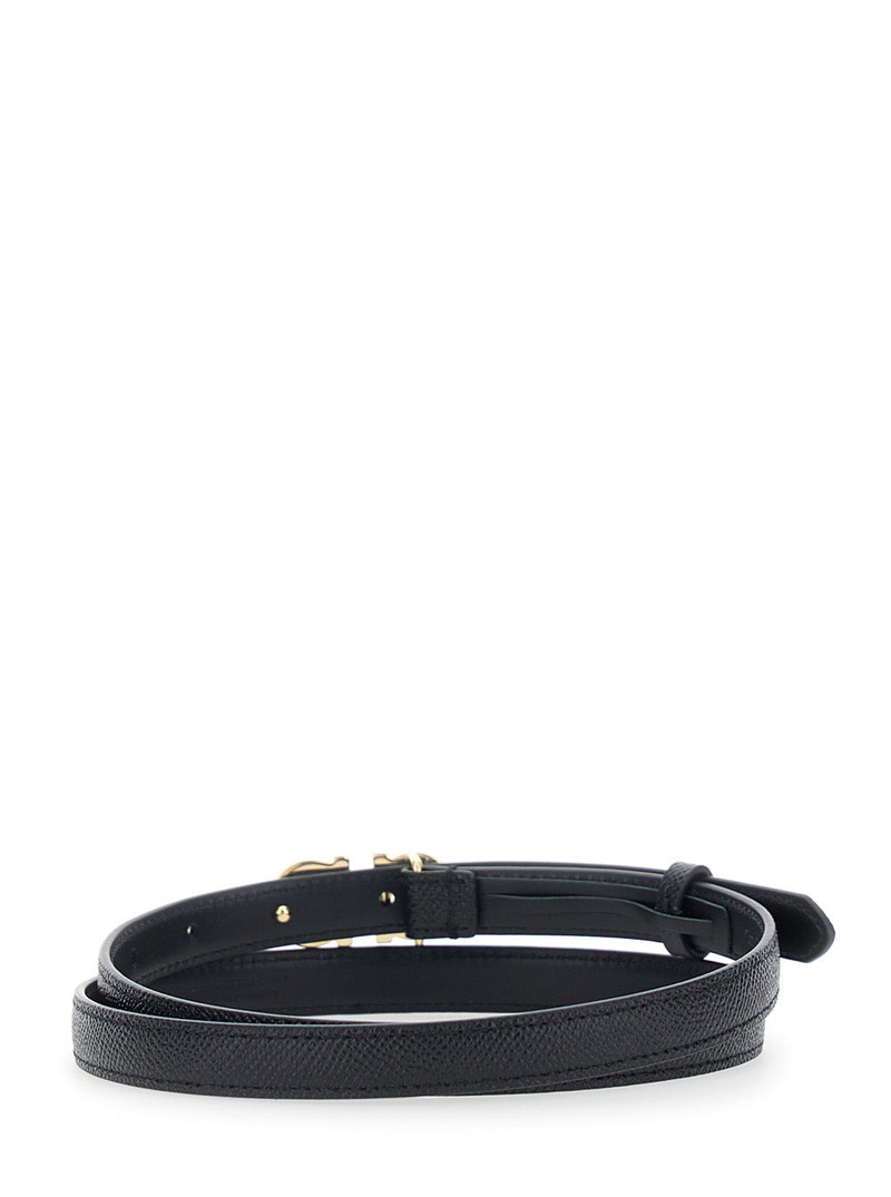 FERRAGAMO Donna H.15 Black Calf Belt outlook