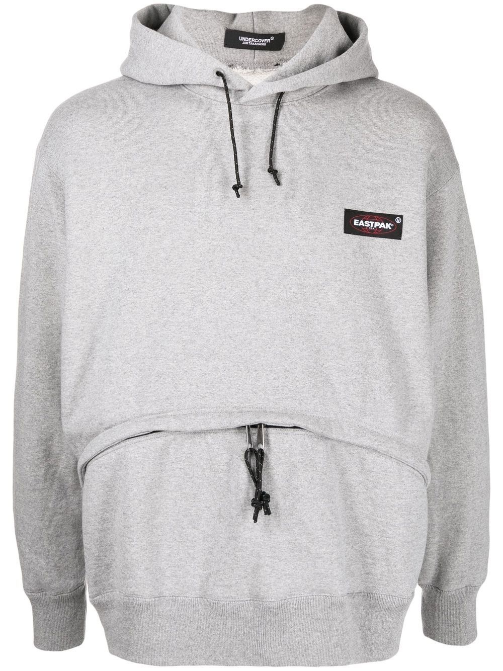logo-patch drawstring hoodie - 2