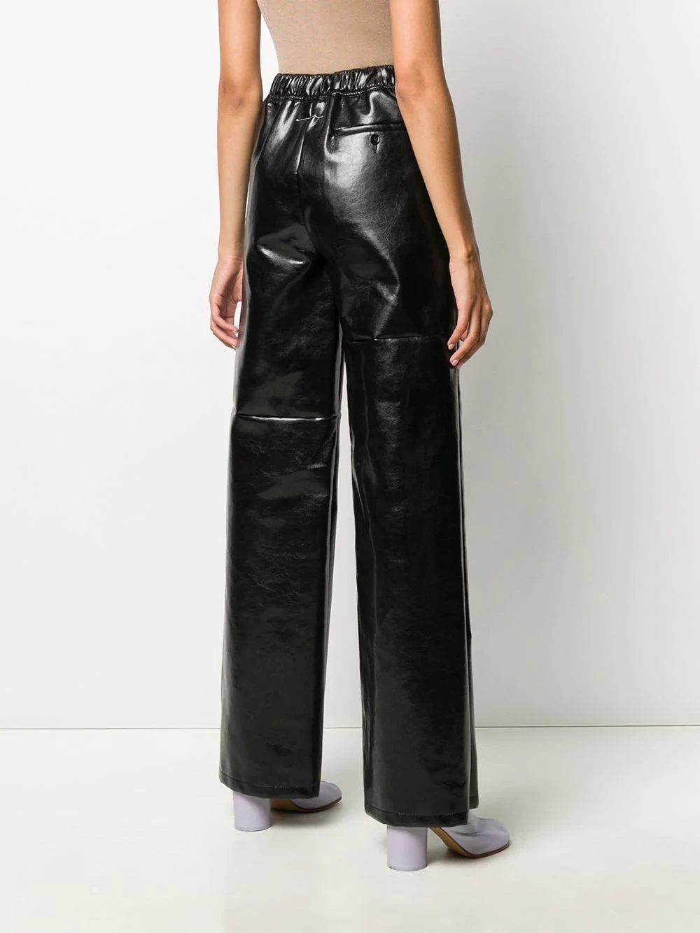 high-waisted wide-leg trousers - 4