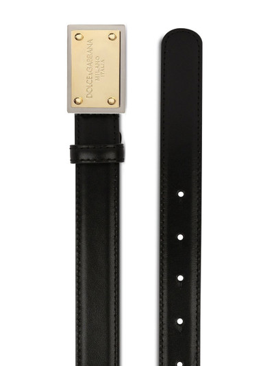 Dolce & Gabbana logo-buckle leather belt outlook