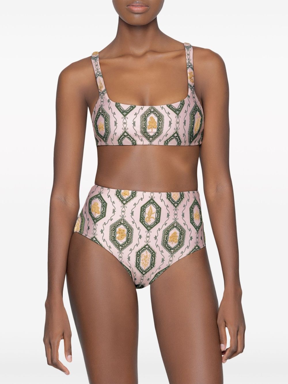 Havana Calado graphic-print bikini top - 5