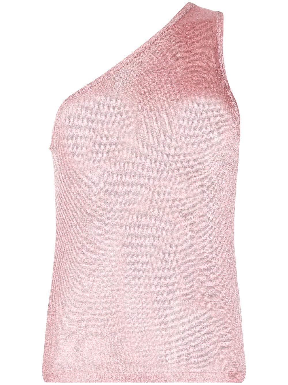 one-shoulder fitted top - 1