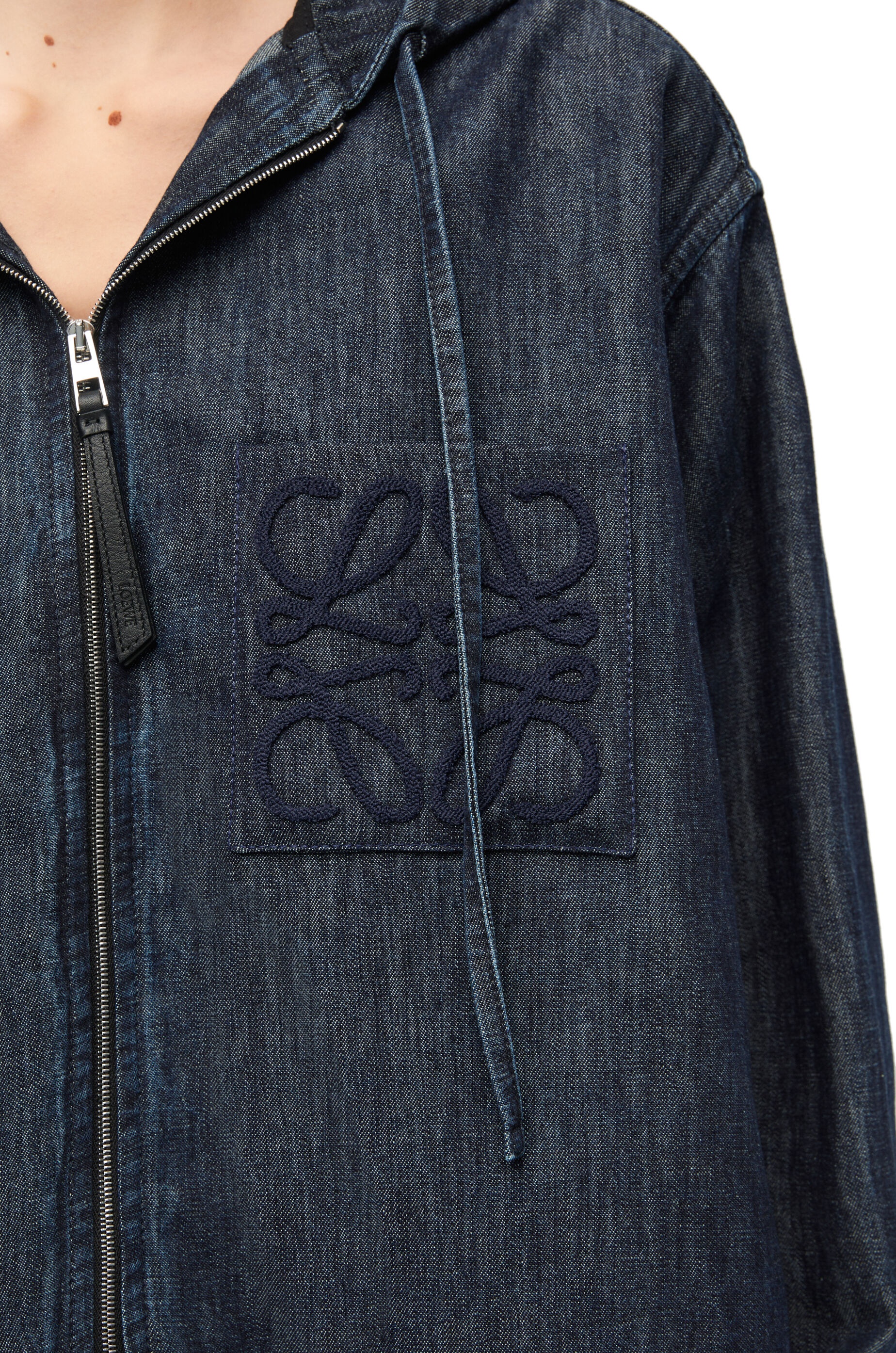Hooded jacket in denim - 5