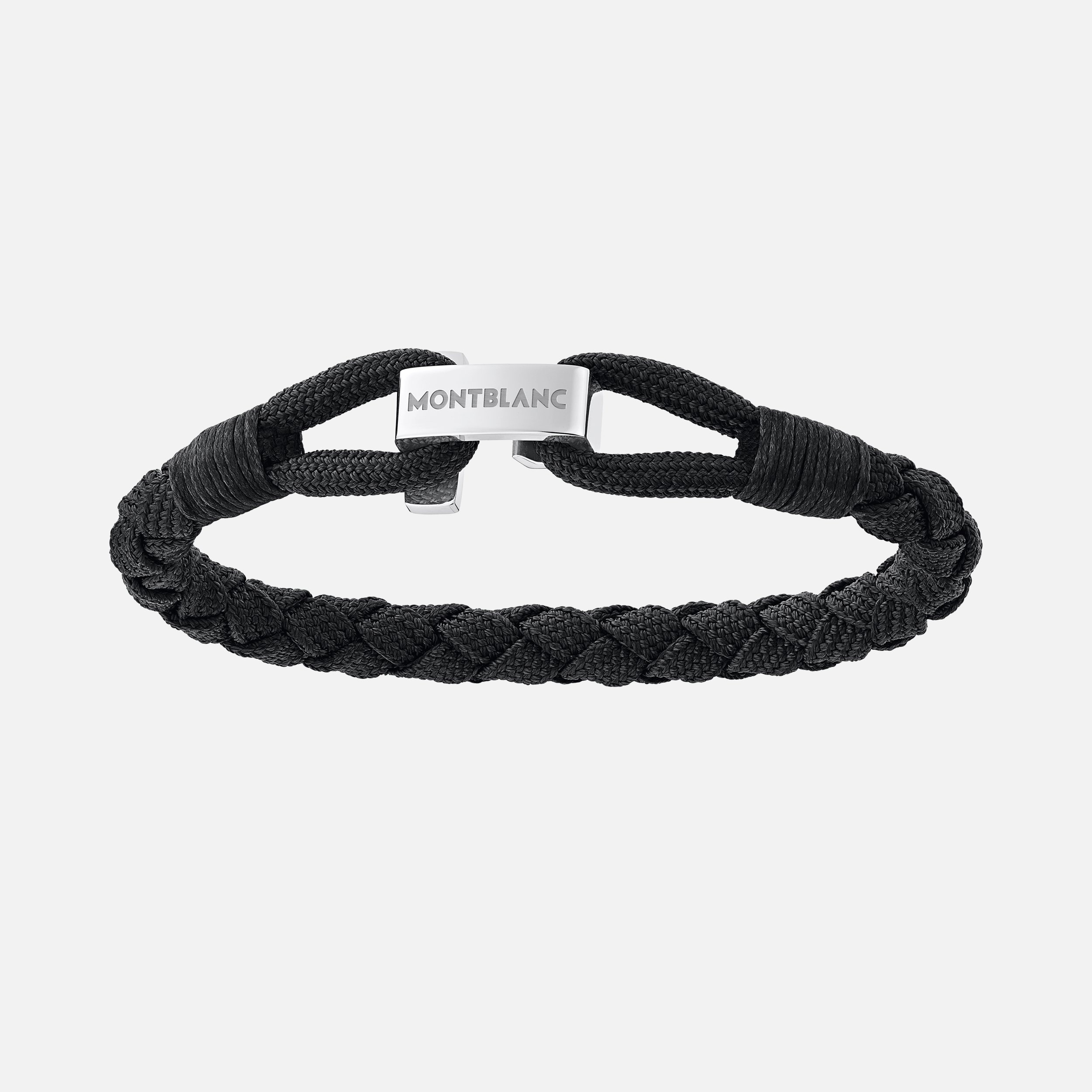 Wrap Me Bracelet in Black Nylon and Steel - 1