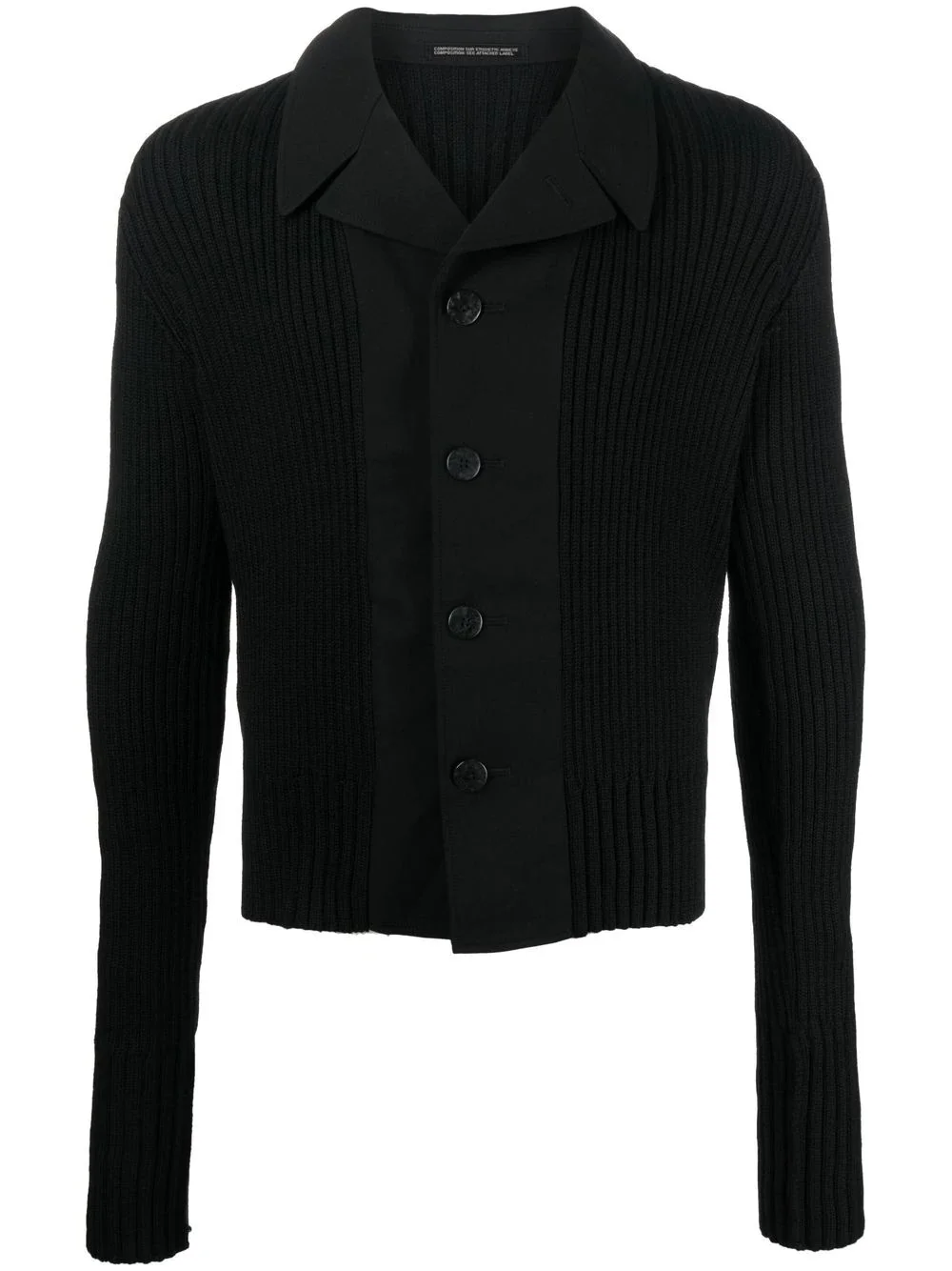blazer-style wool cardigan - 1