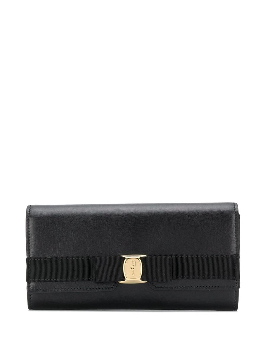 FERRAGAMO VARA LEATHER CONTINENTAL WALLET - 1