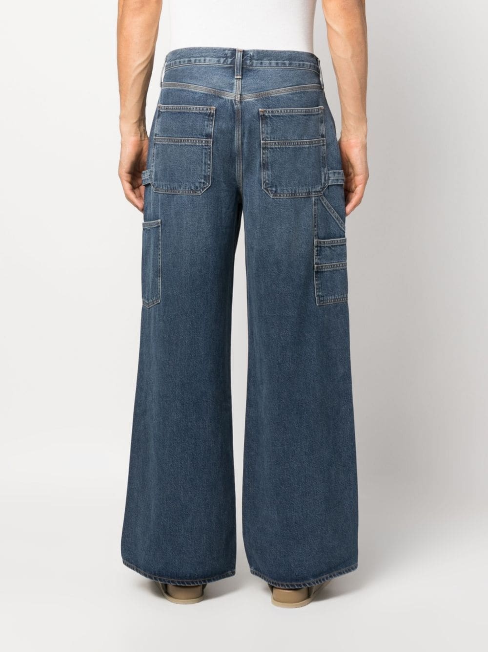 mid-rise wide-leg jeans - 4