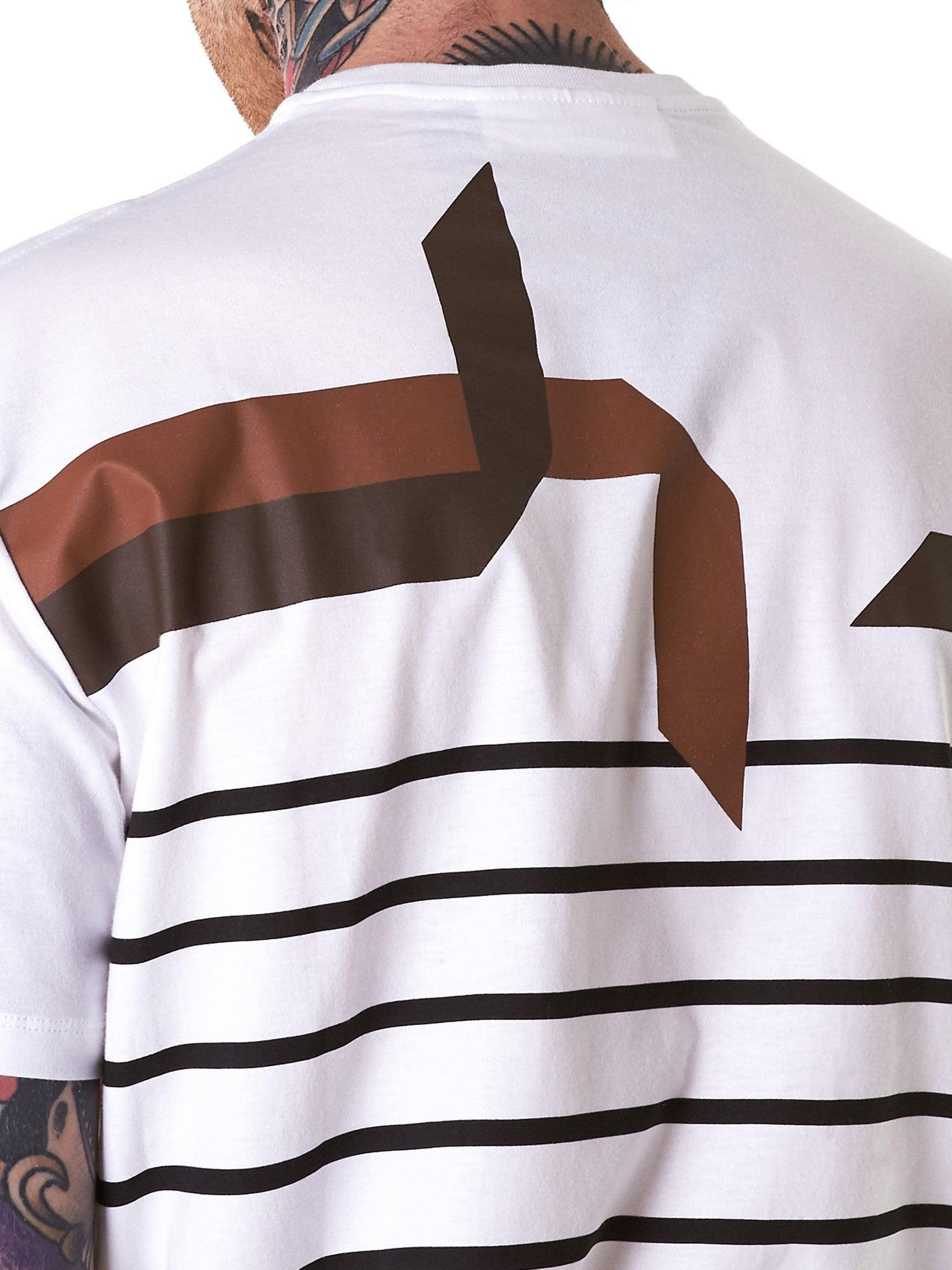 Striped Graphic Tee - 4