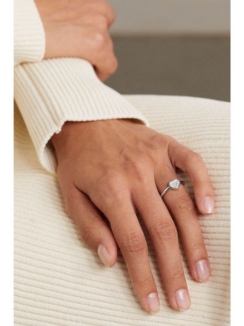 Chopard My Happy Hearts 18-karat white gold diamond ring Silver outlook