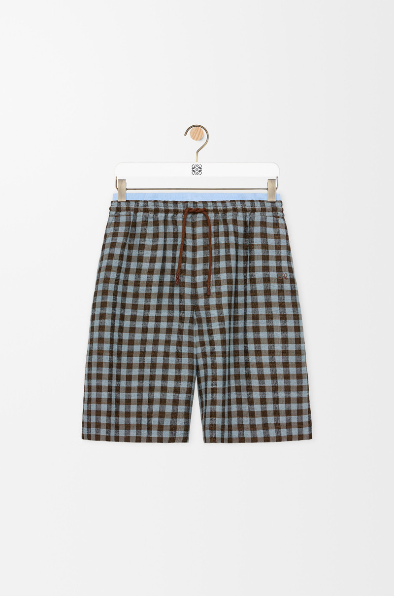 Shorts in viscose and linen blend 1