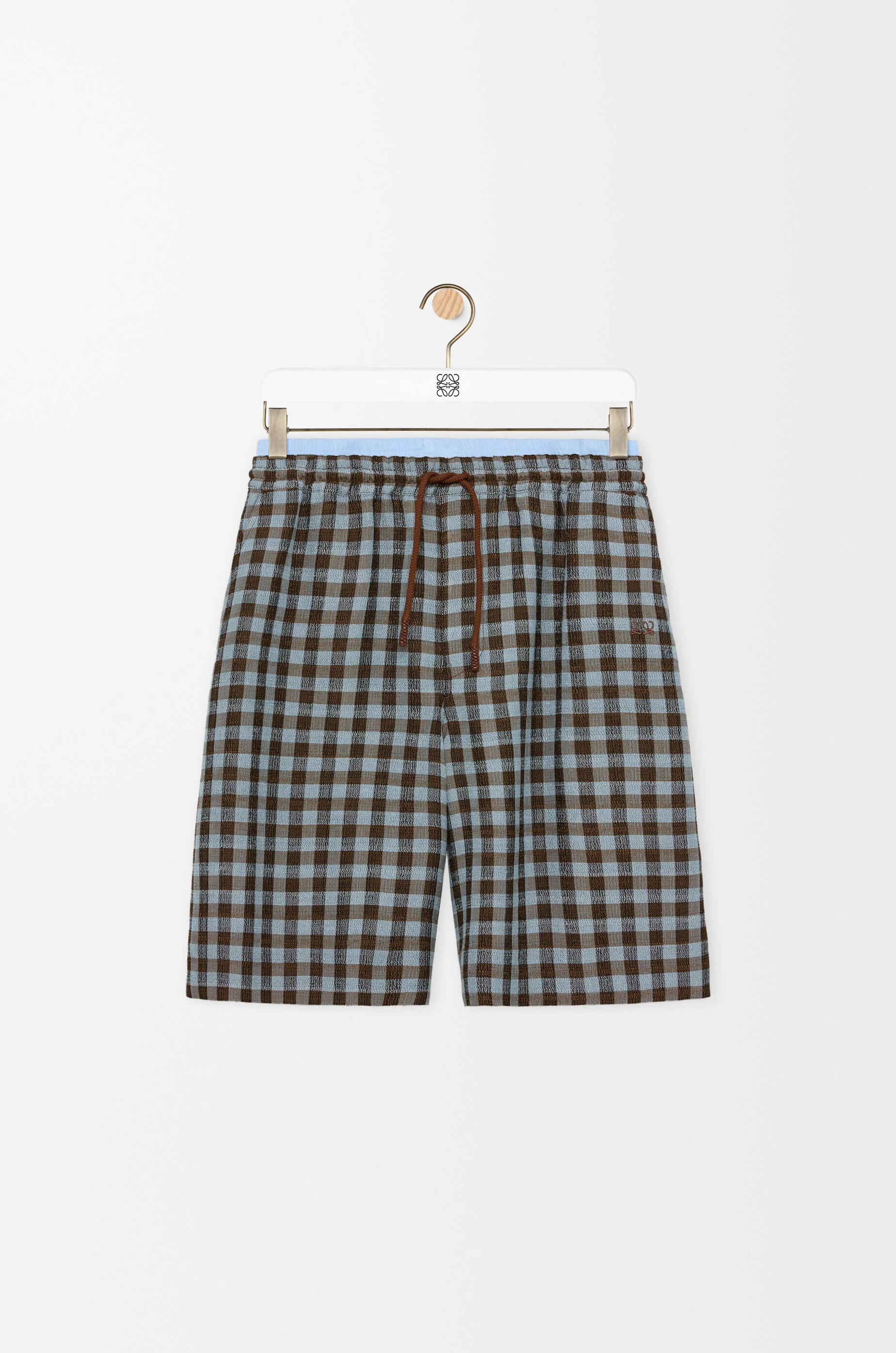 Shorts in viscose and linen blend - 1