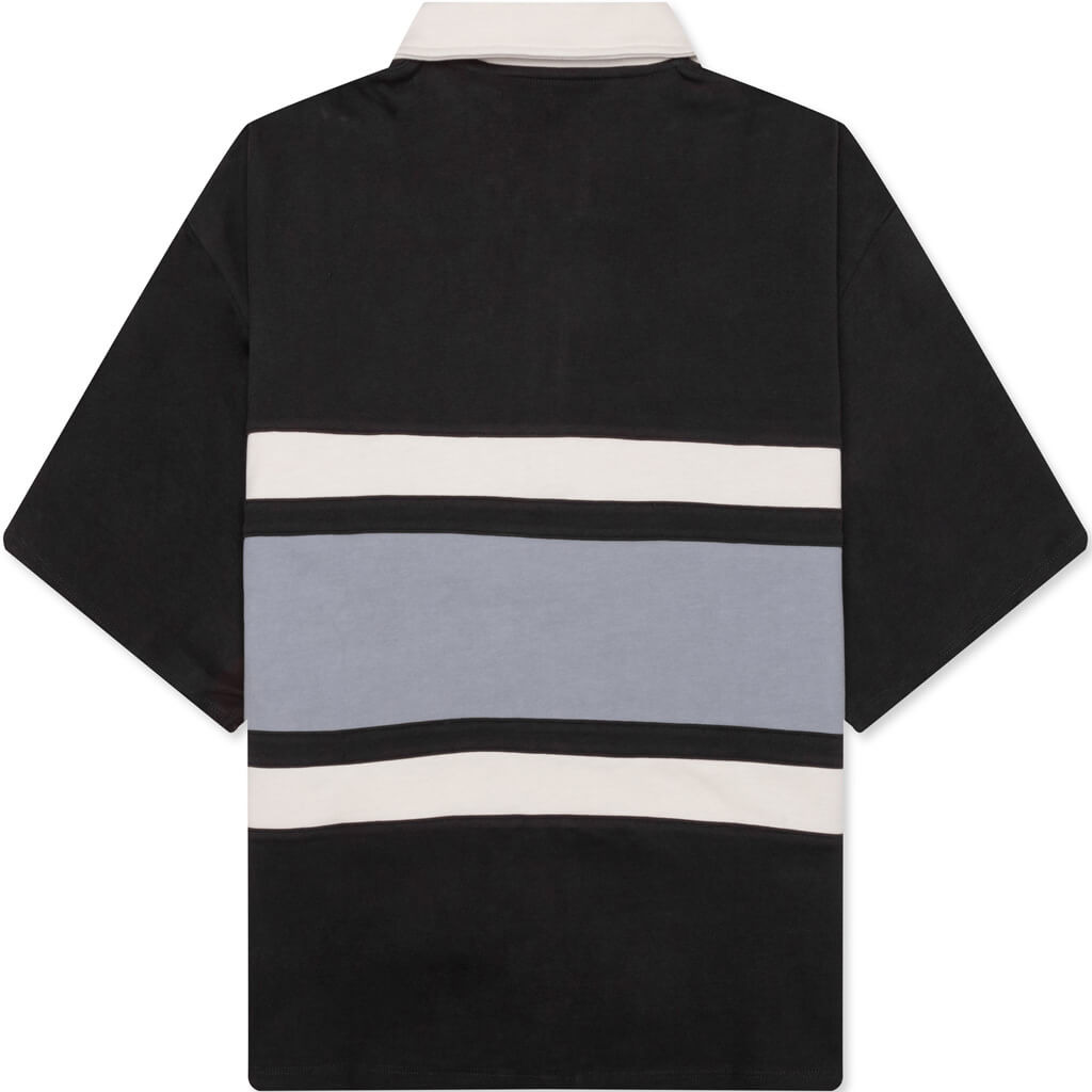 COLLEGIATE S/S POLO SHIRT - OFF BLACK - 2