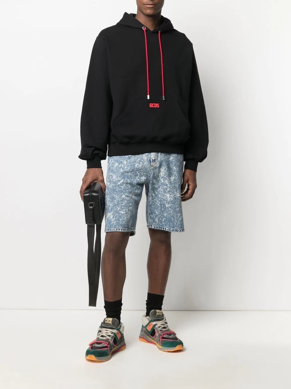 logo-print cotton hoodie - 2
