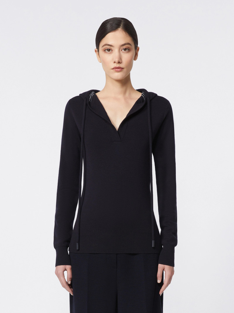 DIVO Fitted wool jumper - NAVY 3