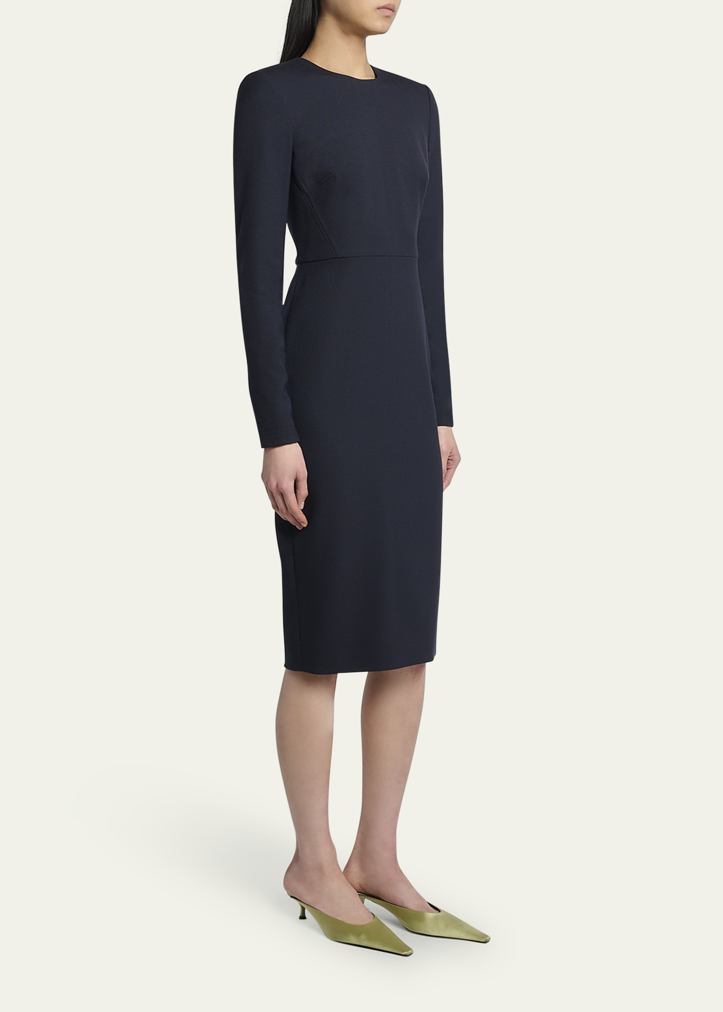 Bodycon Bi-Stretch Crepe Midi Dress - 4