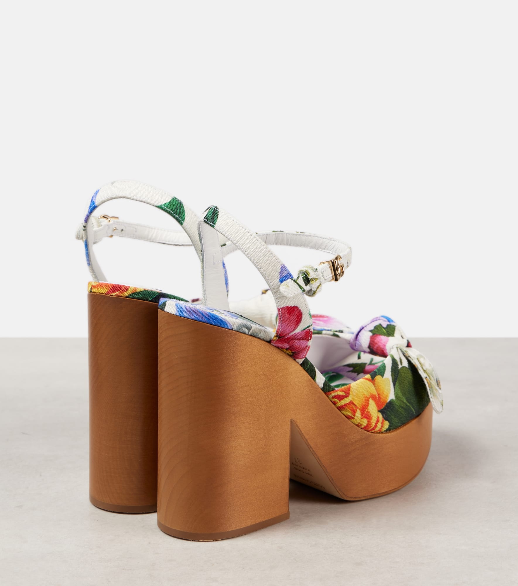 Floral jacquard platform sandals - 2