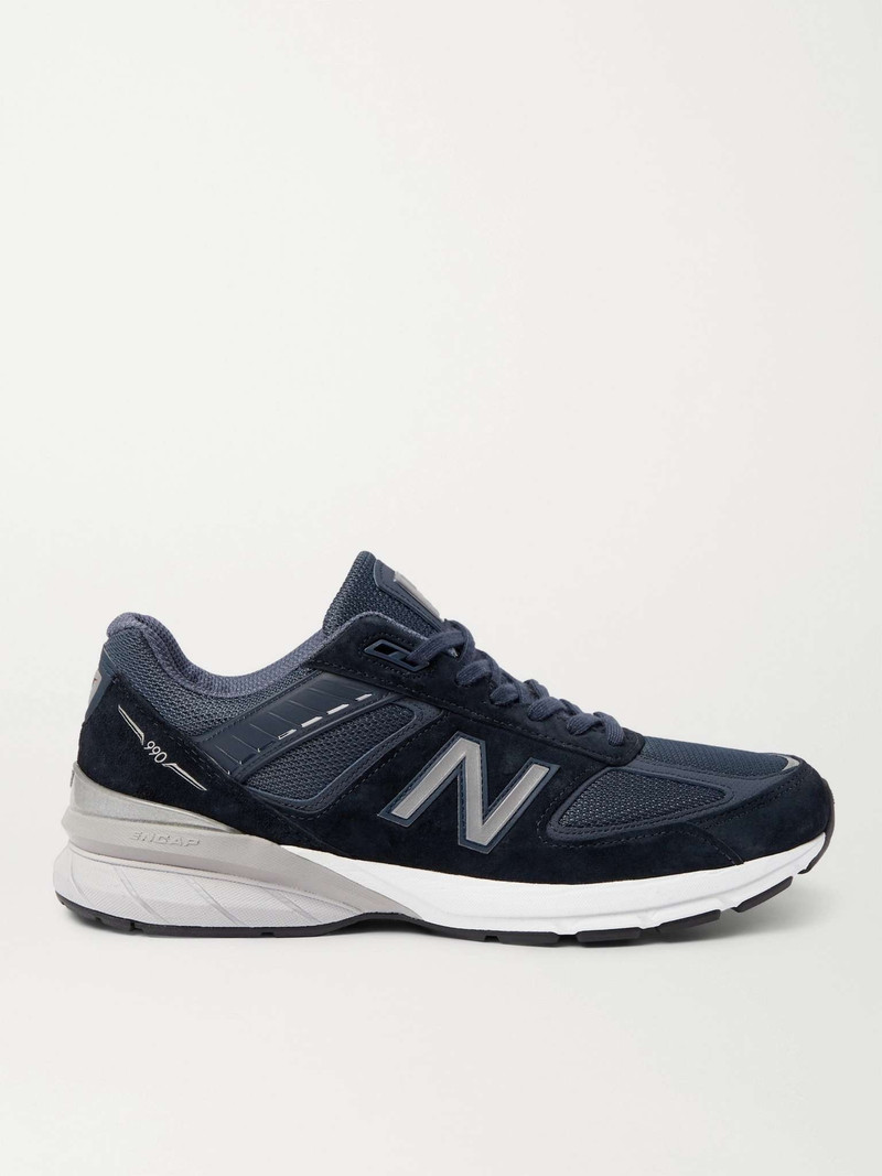 M990V5 Suede and Mesh Sneakers - 1