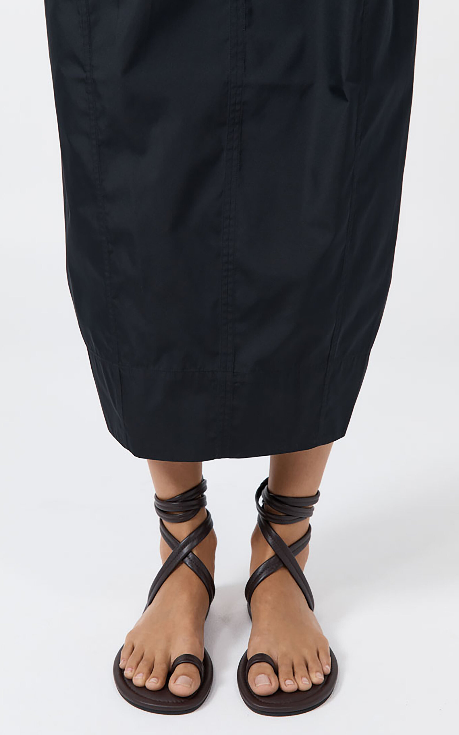 Lace-Up Leather Sandals brown - 2