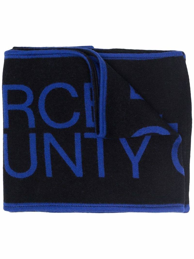logo-knit scarf - 1