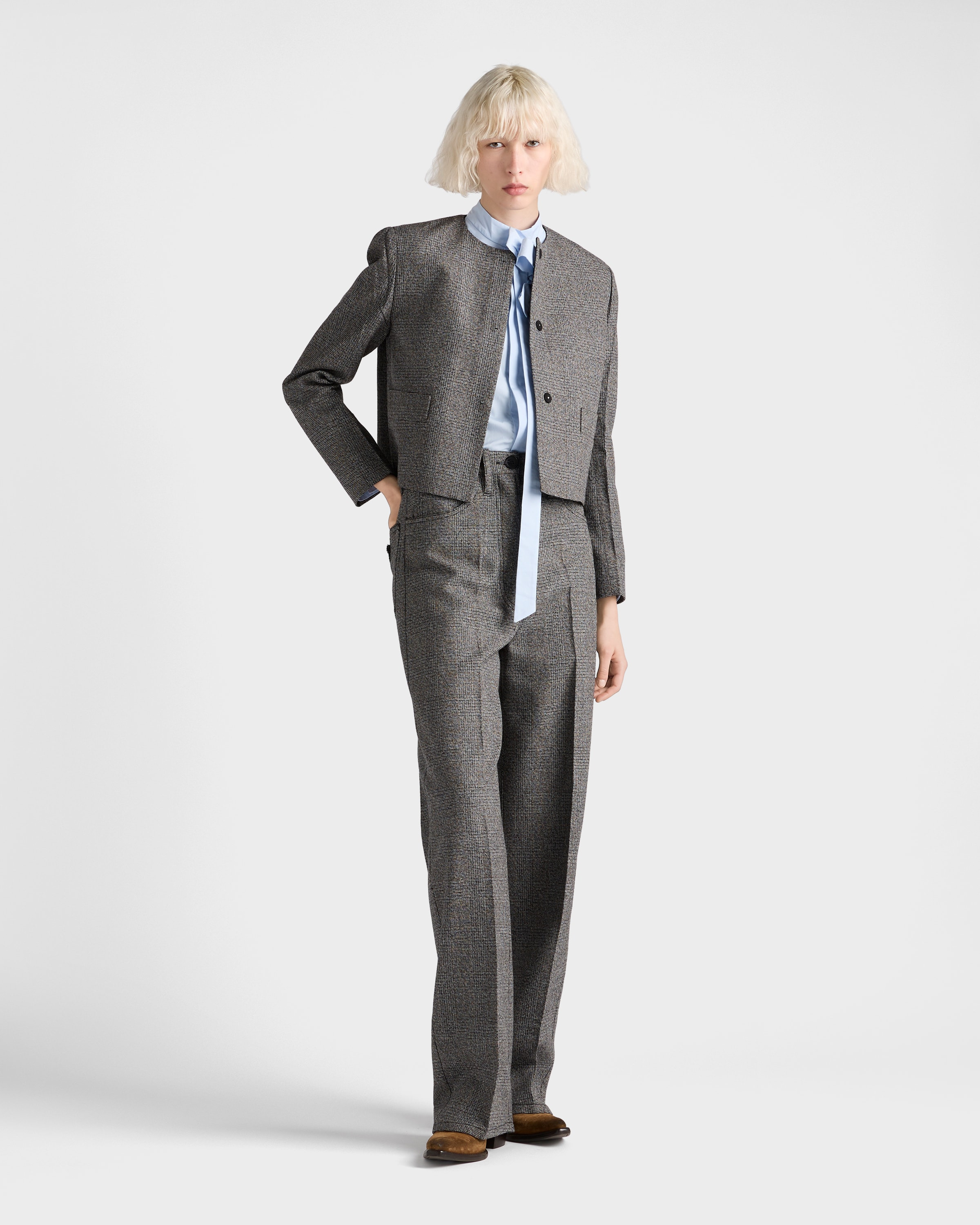 Prince of Wales check mouliné wool pants - 2
