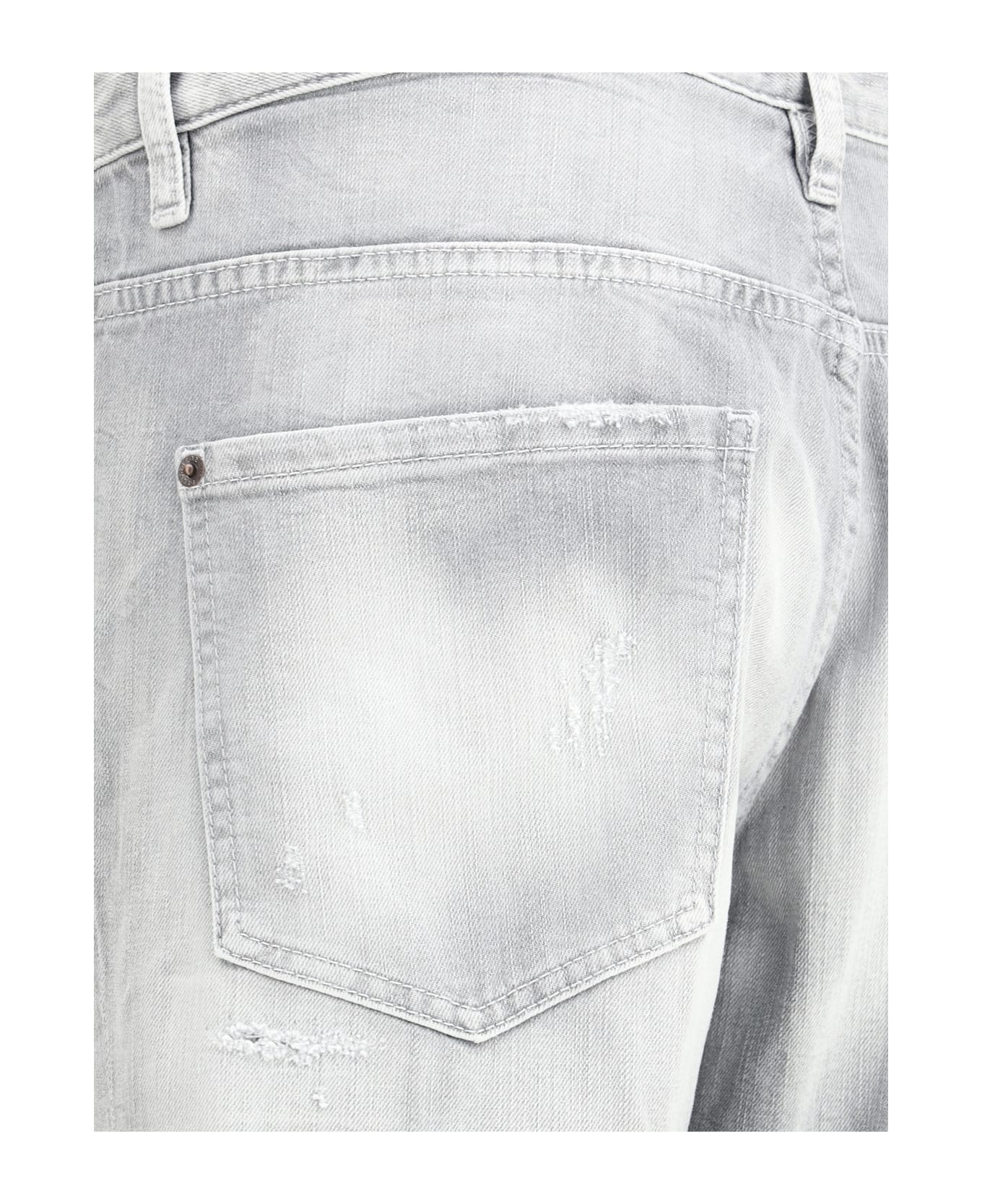 'skater' Light Grey Cotton Jeans - 3
