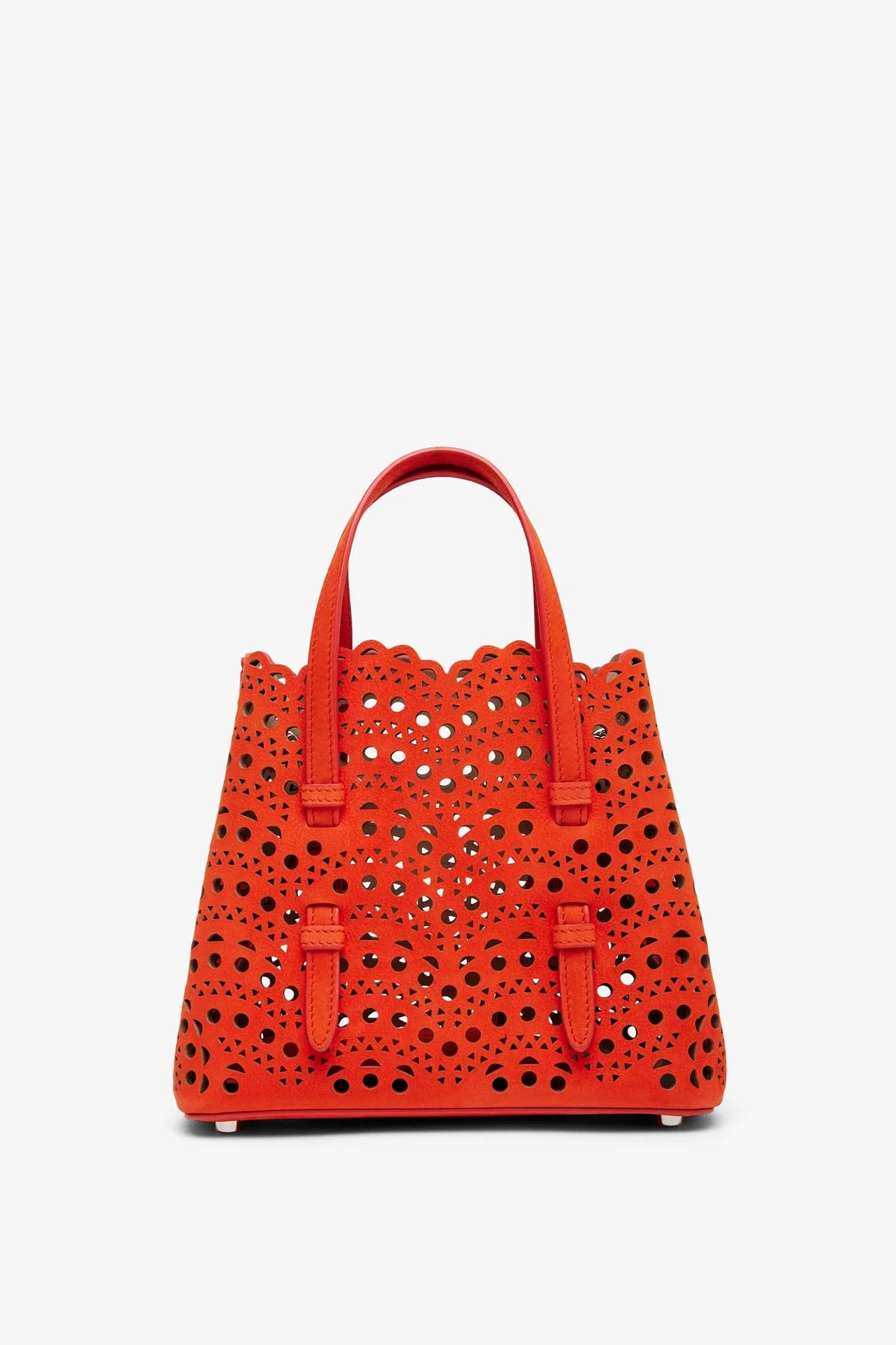 Mina 20 vienne vague orange suede tote bag - 1