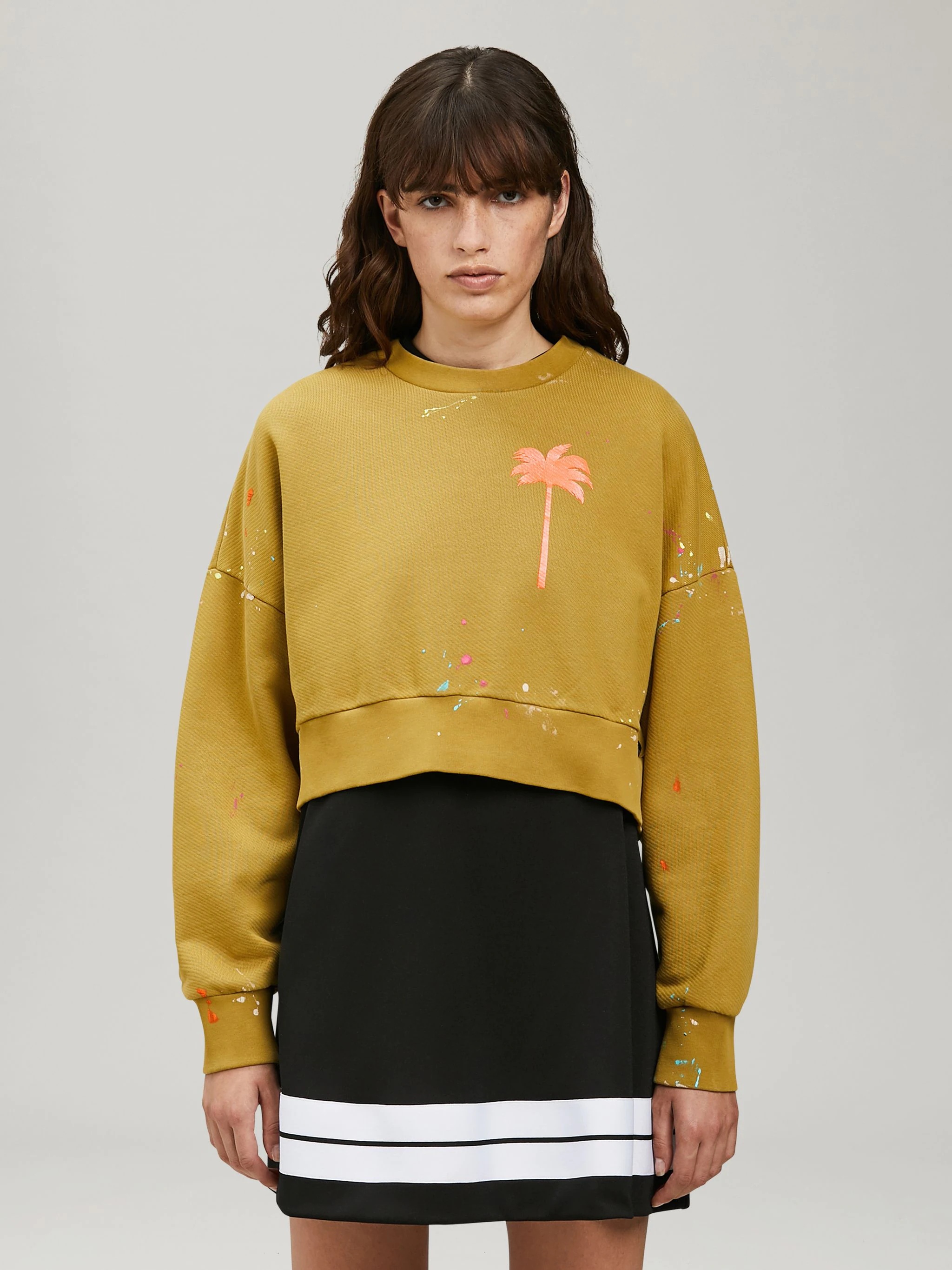 PAINTED CROPPED SWEATSHIRT - 3