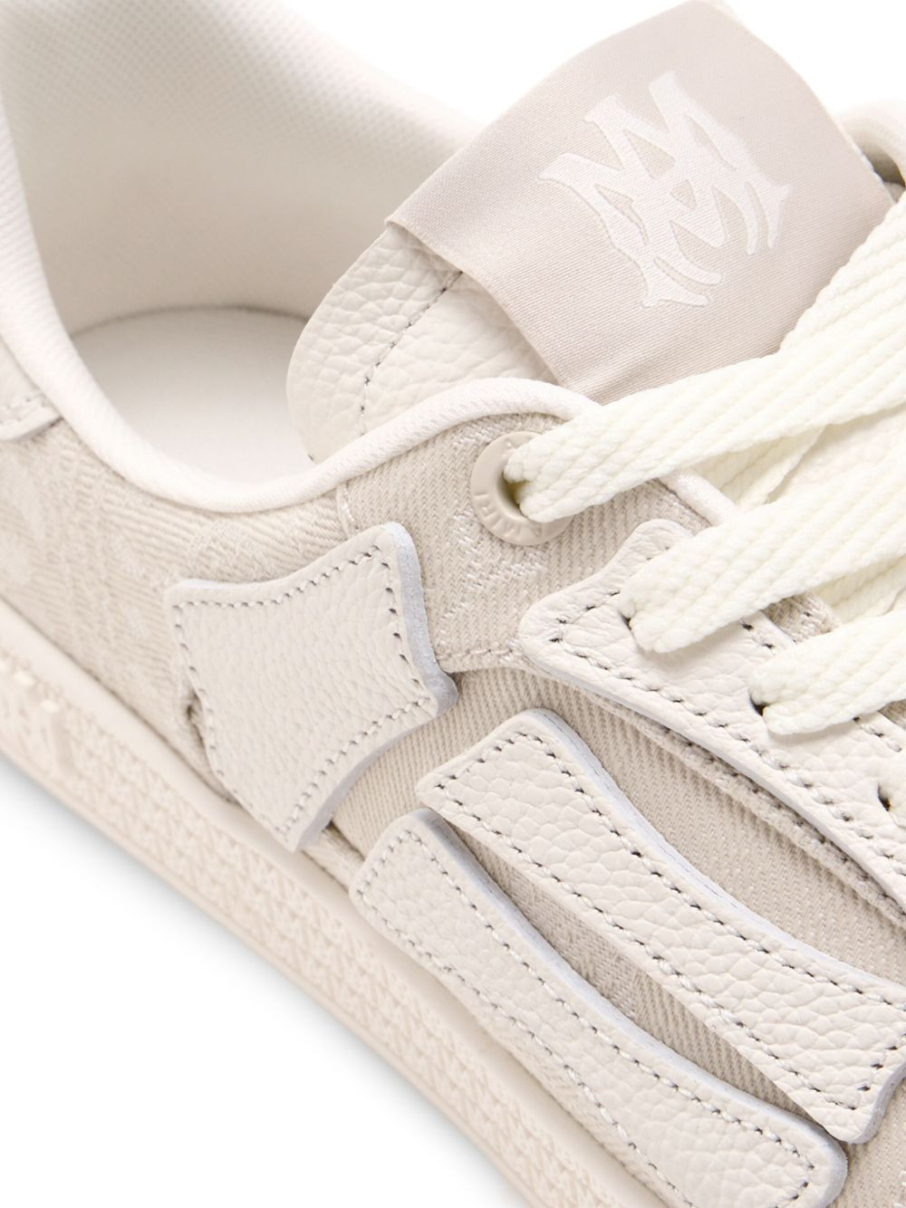skeleton-detail canvas sneakers - 4
