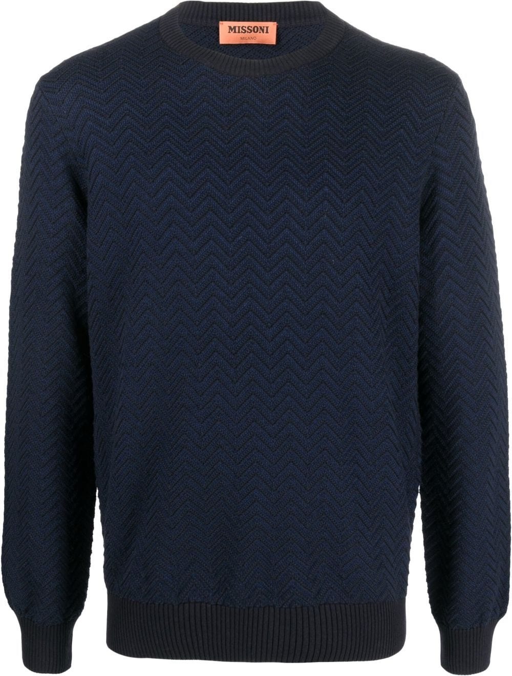 zigzag crew-neck jumper - 1