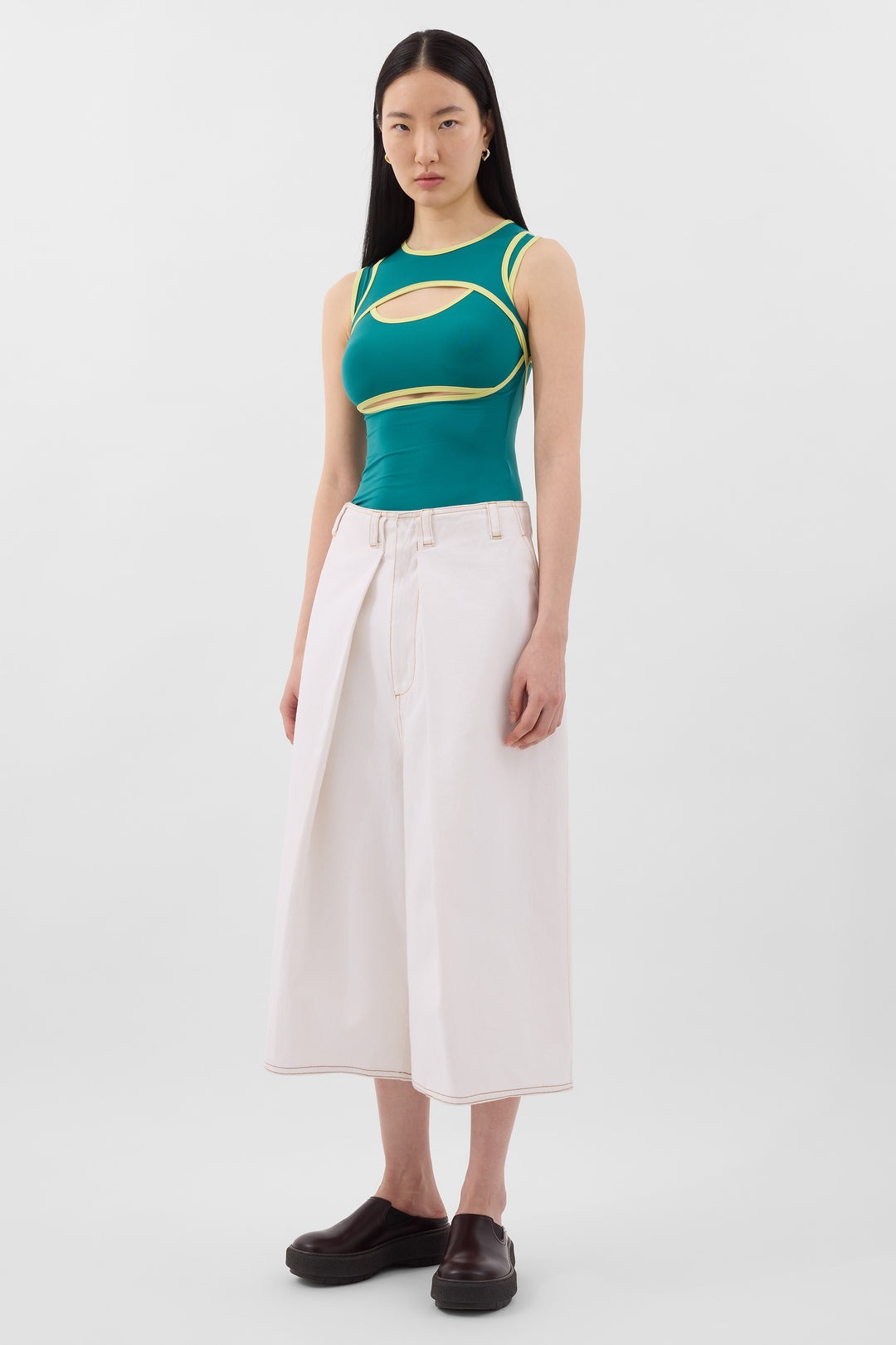 SUPER STRETCH COMBINED TOP / jade green - 4