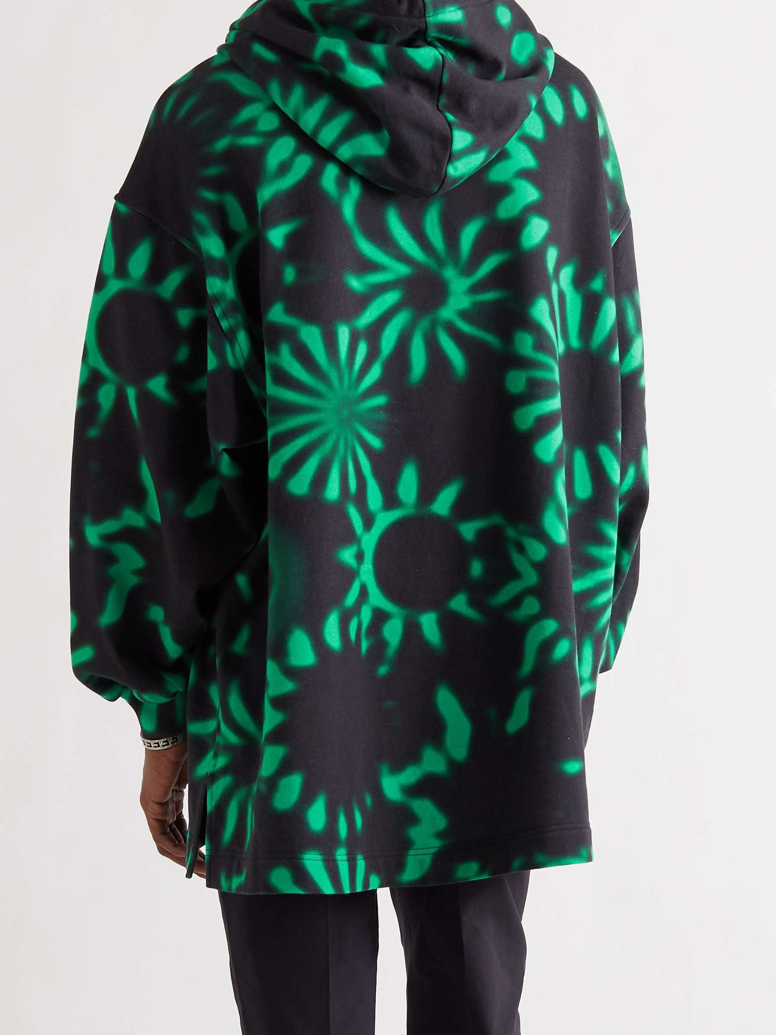 Oversized Printed Cotton-Jersey Hoodie - 4