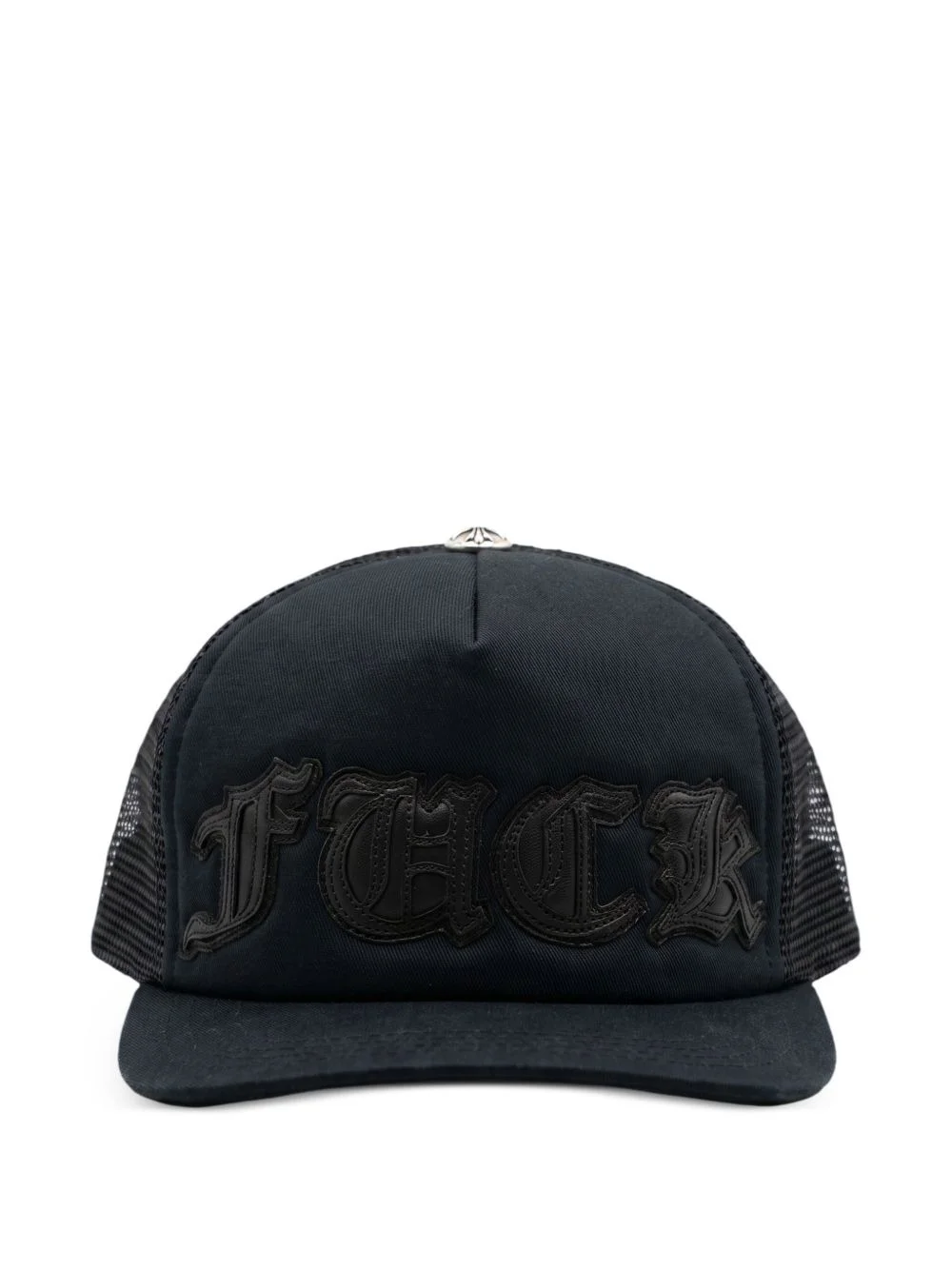 leather-patch trucker cap - 1