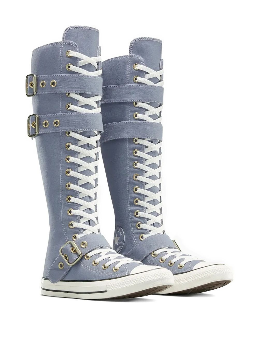 buckle-strap lace-up boots - 2