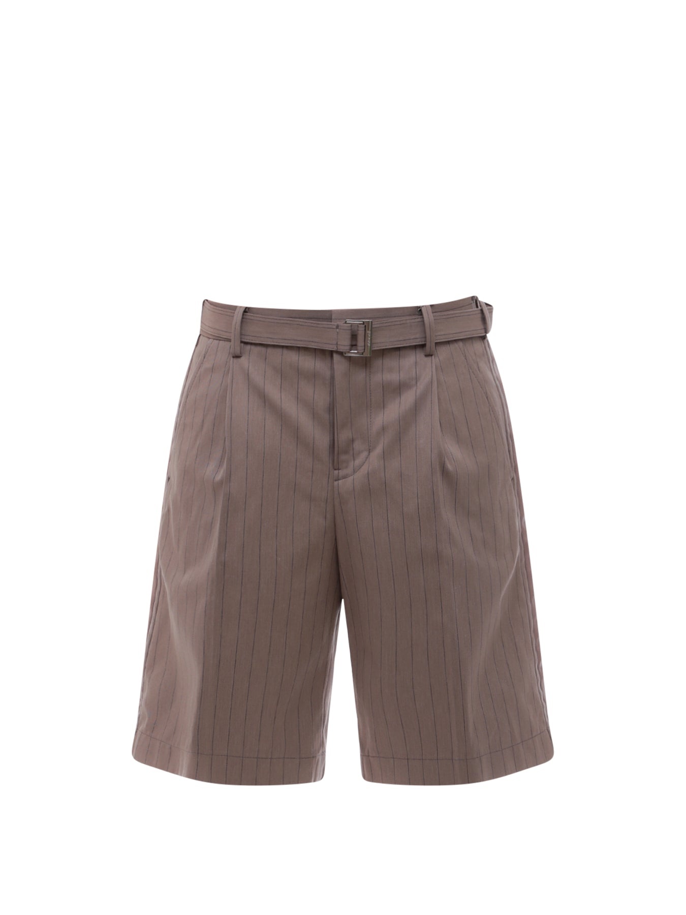 Cotton bermuda shorts with belt - 1