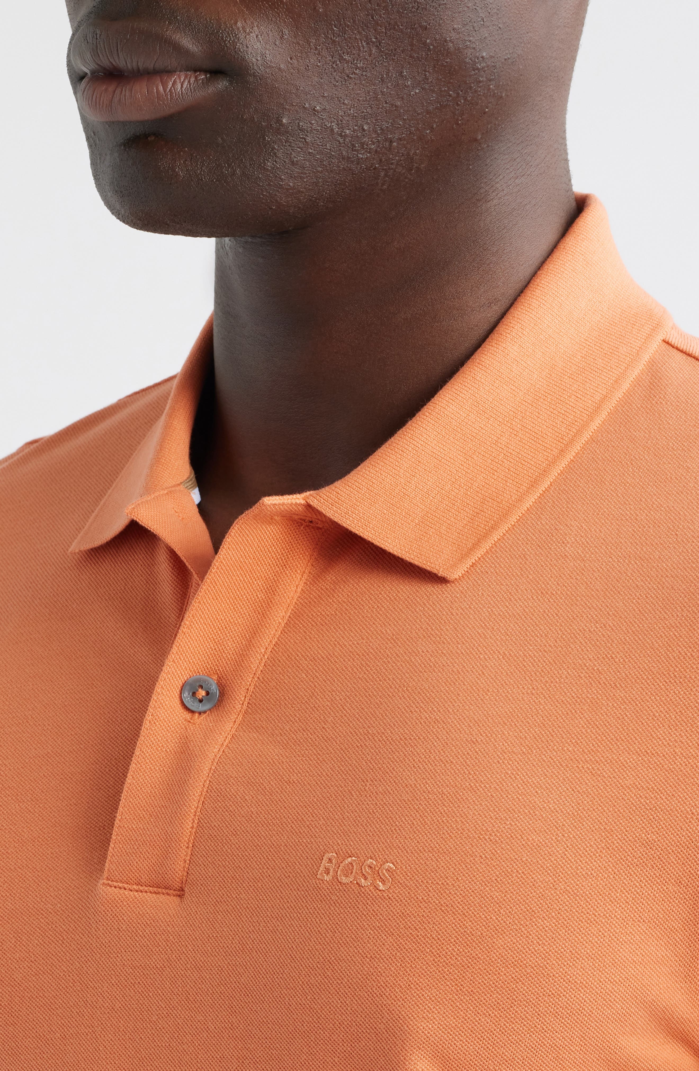 BOSS Pallas Cotton Polo in Bright Orange at Nordstrom - 4
