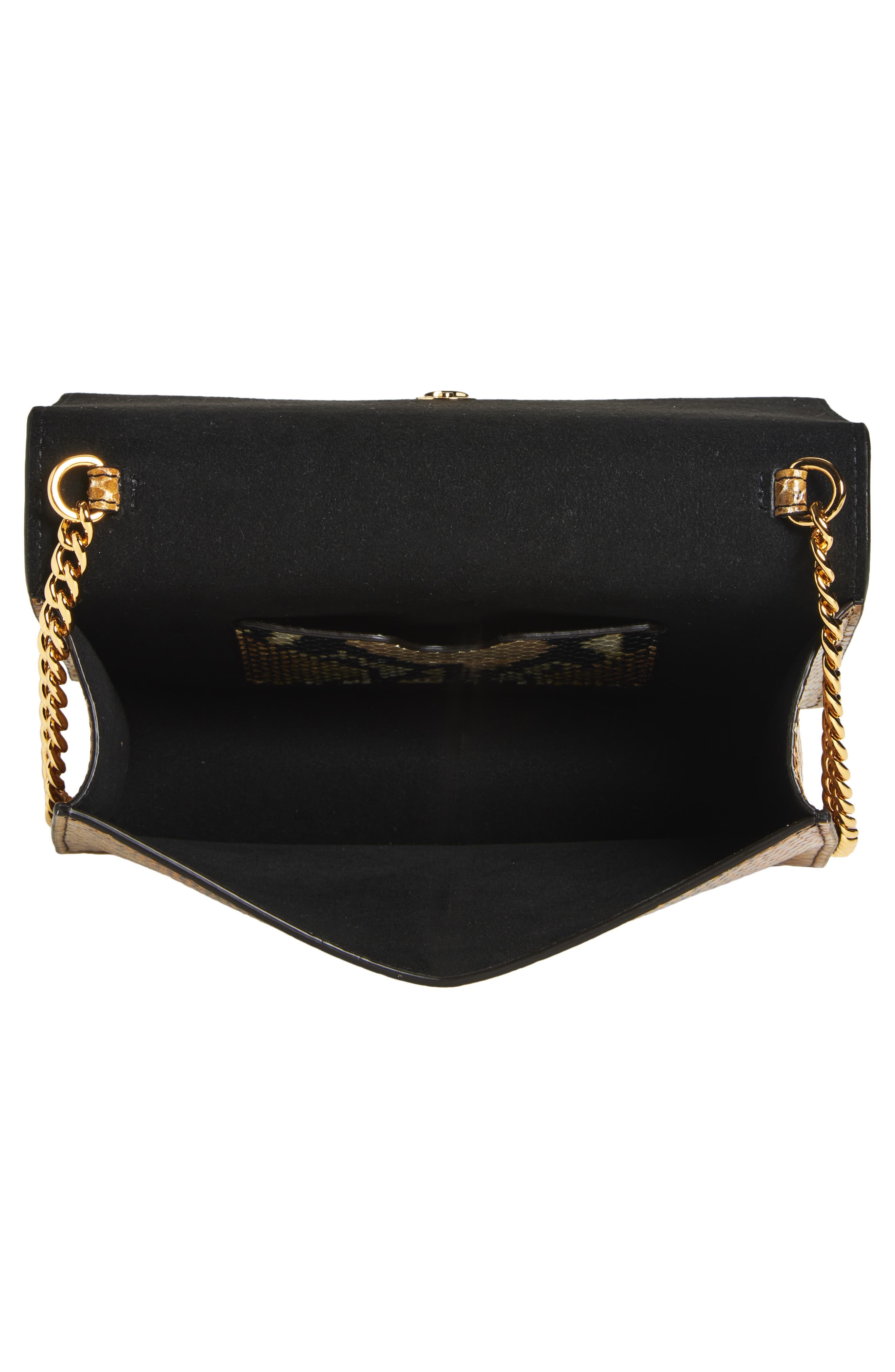 McQueen Small Skull Python Print Leather Shoulder Bag in Brown/Gold at Nordstrom - 5