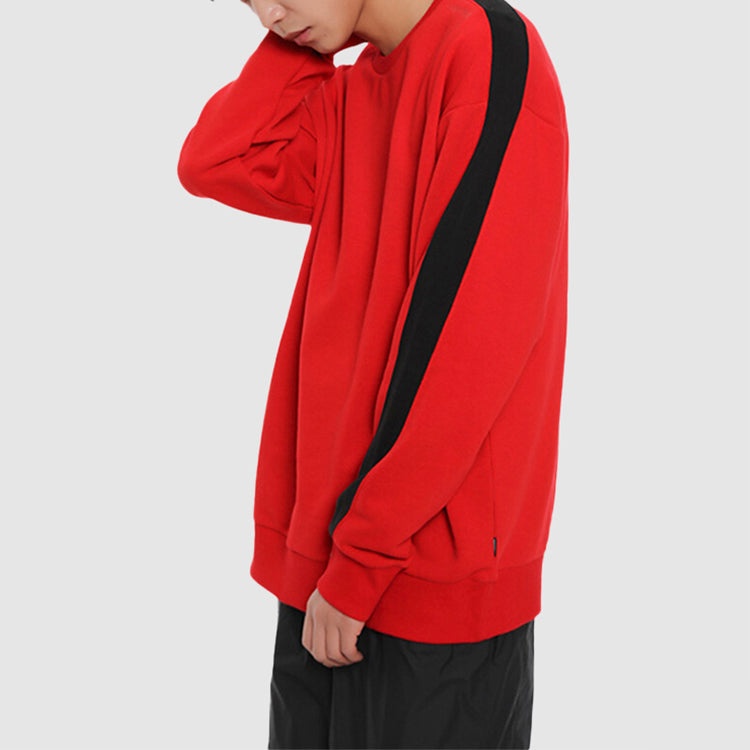 Converse Track Taping Crew Neck Sweatshirt 'Red' 10017989-A03 - 6