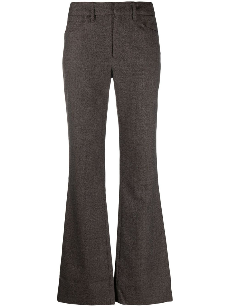 tailored flared wool trousers 1