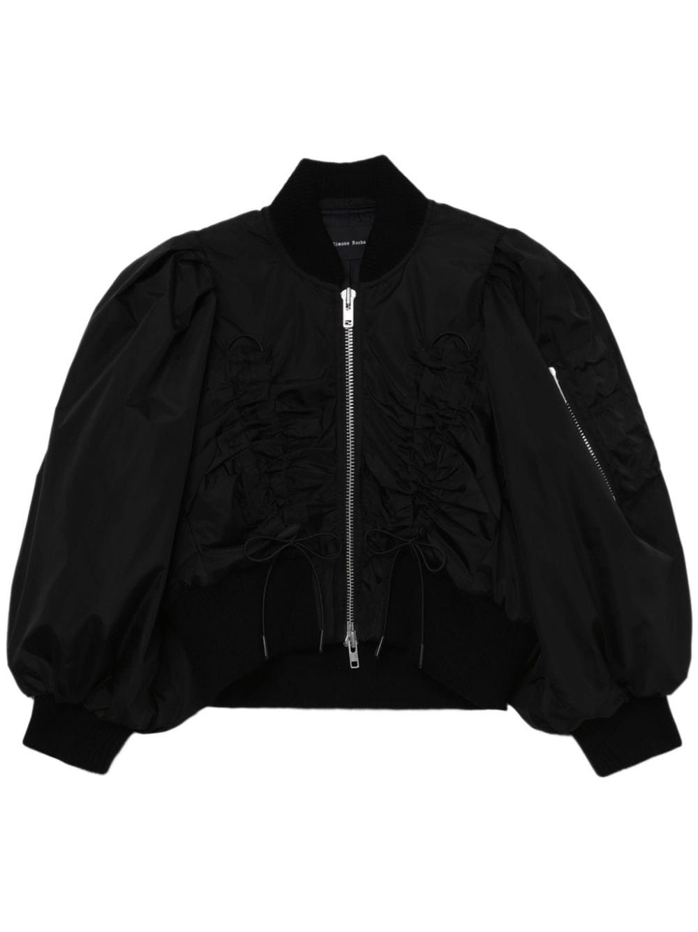 cropped bomber jacket - 1
